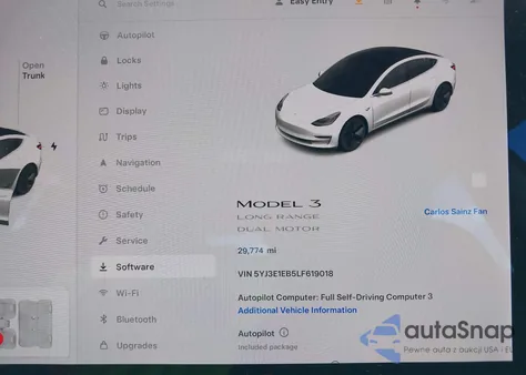 2020 Tesla Model 3 Long Range Dual Motor All-Wheel Drive from USA, damaged, VIN 5YJ3E1EB5LF619018